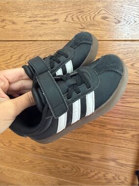 Boys - Black Leather Adidas